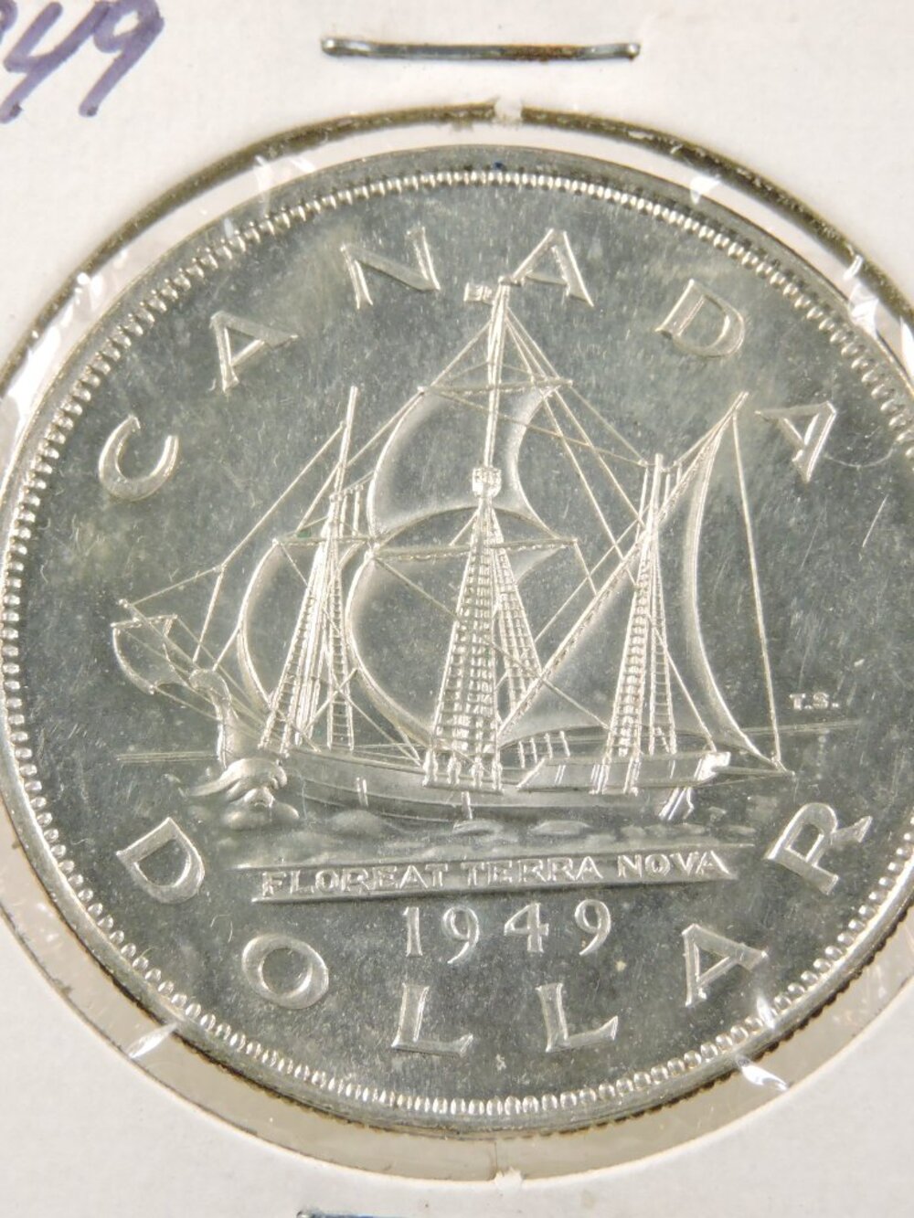 1949 Canadian Silver Dollar George VI - 80% Silver - High Grade Lustre - Canada